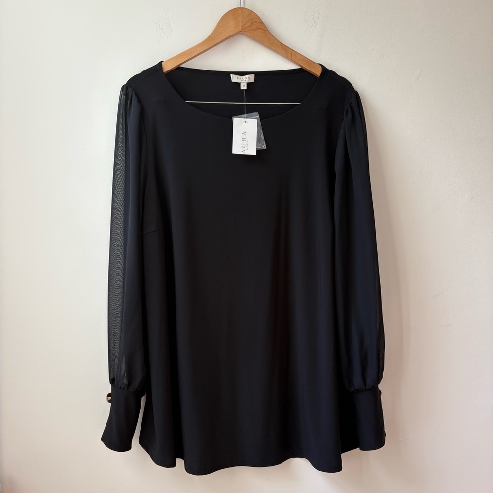 NWT Laura Chiffon Sleeve Top​ - Picture 4 of 13